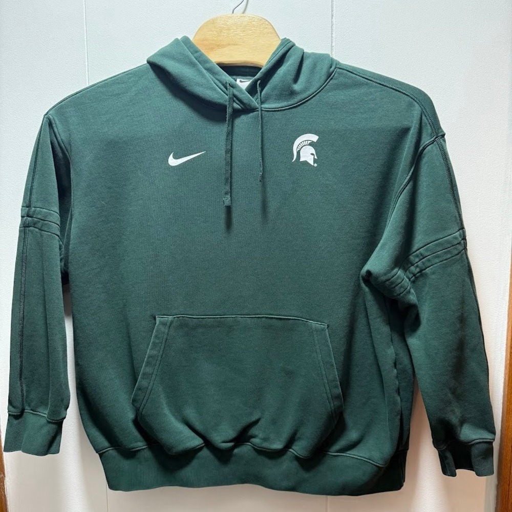 Nike Michigan State Spartans Hoodie Mens Size Large Green Spartan Pullover - Picture 1 of 6